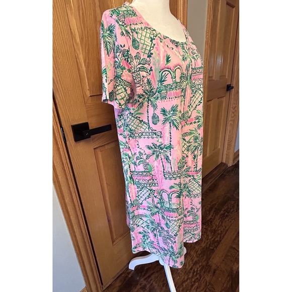 Lilly Pulitzer Dress Women's L Cody T-Shirt Mandevilla Baby 100% Prima Cotton - Picture 11 of 11